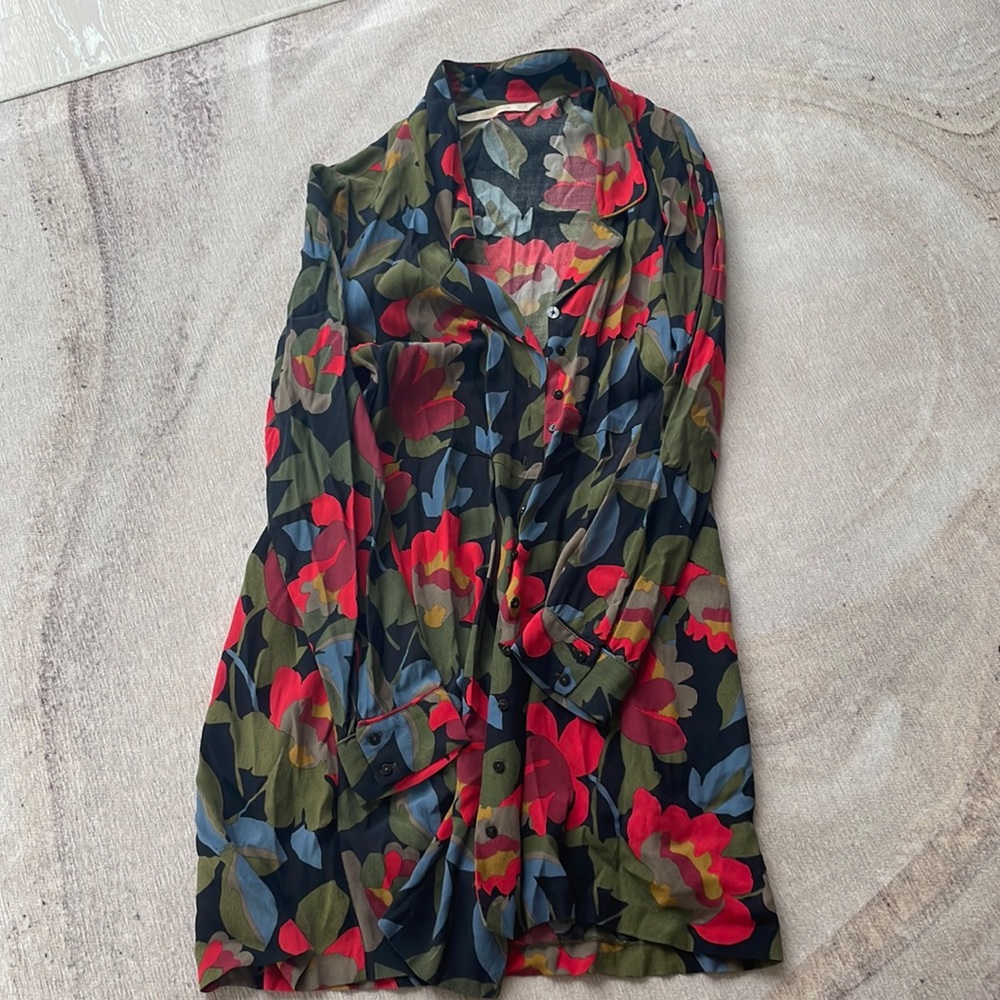 Long Sleeve Floral Mini Dress